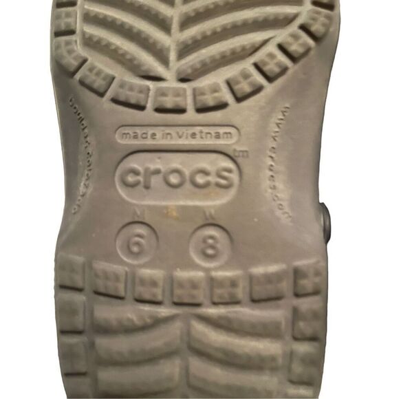 Crocs Unisex Dark Slip-On Perforated Flat Casual Clogs Size 6(M) 8(W) - Picture 4 of 14